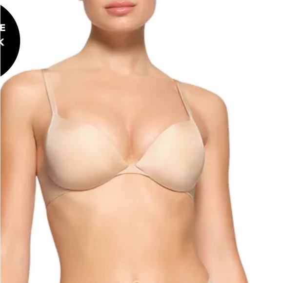 SKIMS Pushup Plunge Dip Sand Bra - Picture 1 of 6